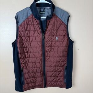 SALE GOLFINO Mens XL Vest Full Zip Puffer Quilted‎ Golf Sleeveless Jacket